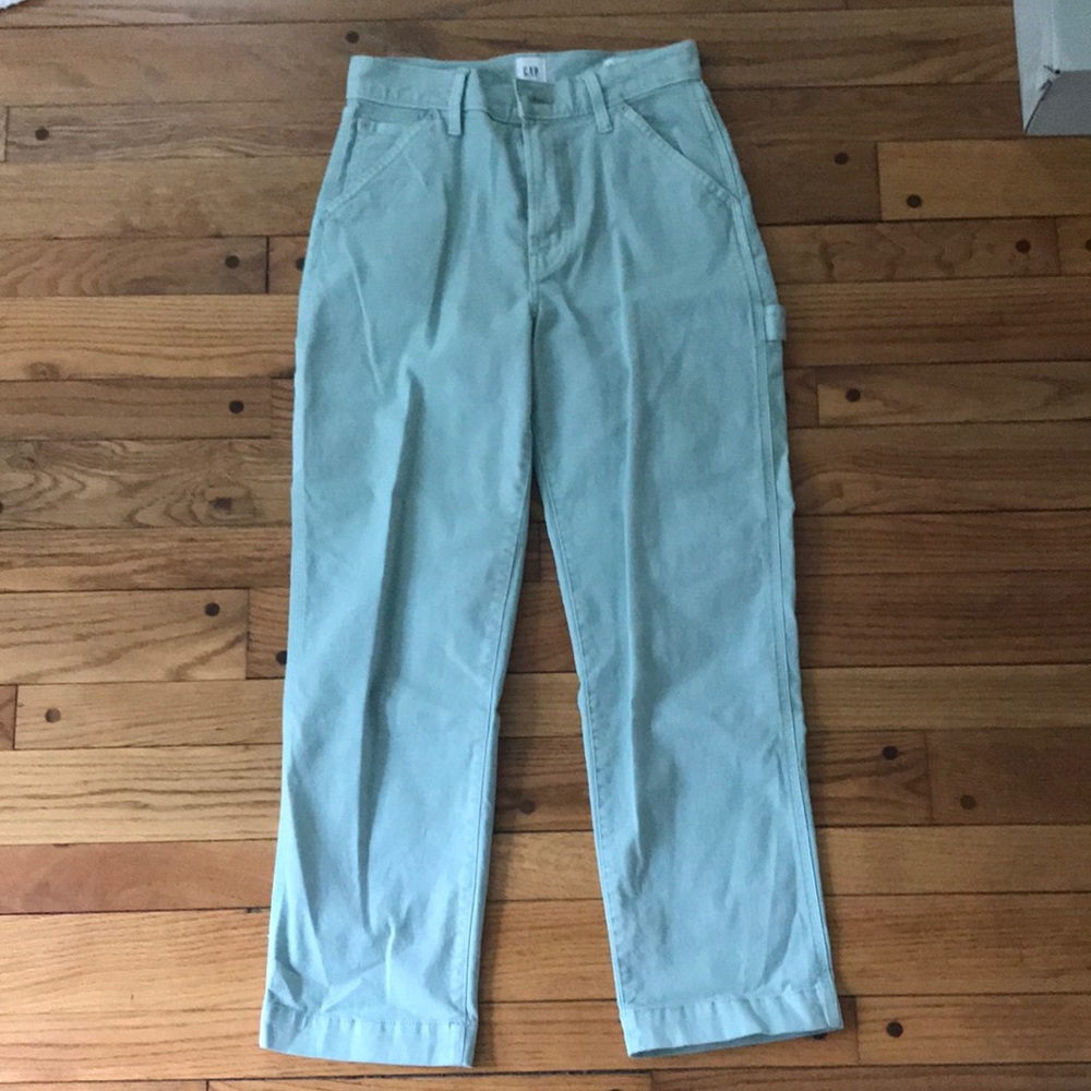 Mint Green Gap size 0 Carpenter Pants NWOT